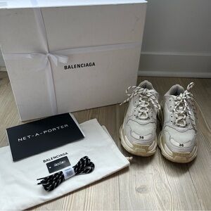 Balenciaga White Triple S Sneakers
